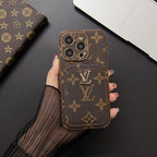 Classic Monogram iPhone Case With Card Holder -Big printing