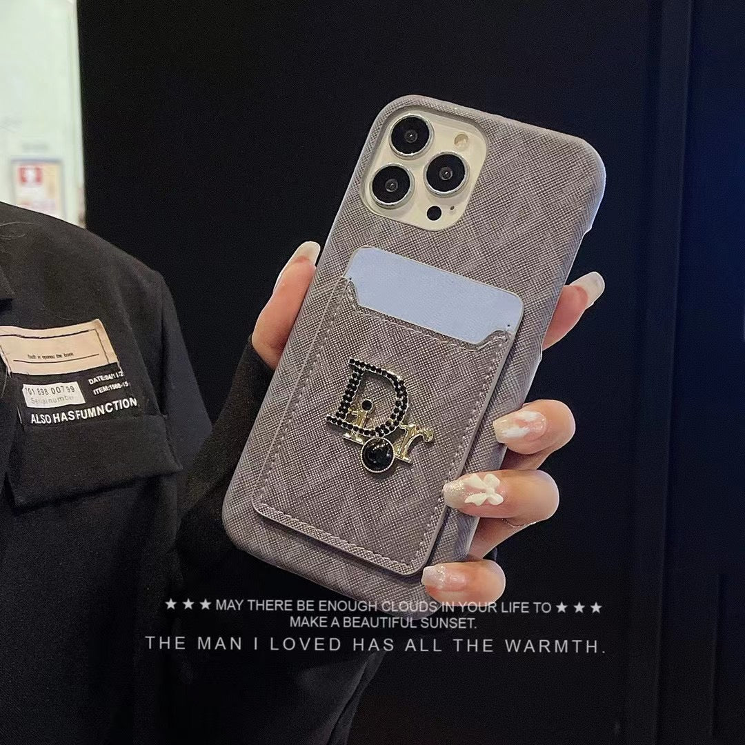 CD Fashionable iPhone Case with Card Pocket