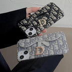 Classic Luxury CD Gray iPhone Case With Card Holder