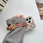 GG iPhone Case With Holder Brown